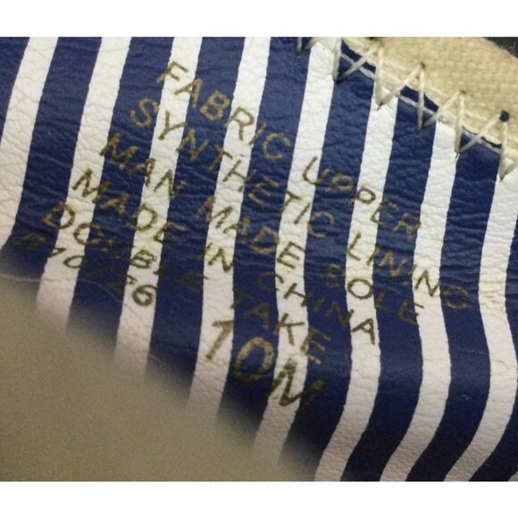 Bongo Women's Shoes Wedges Heel Striped Pearl Button Wrapped Red White Size 10M - Picture 9 of 10